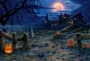 Halloween haunted hayride