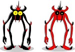 Halloween clip art - spider monster