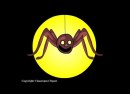 Halloween clip art - Spider in the moonlight